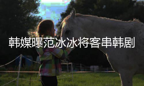 新剧曝范冰冰知情人韩媒演的那主串韩将客剧姜河